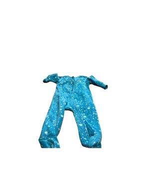 Nike Rise Gradient Long Sleeve Footie Pajamas Zip Closure Chlorine Blue 6Month